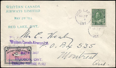 First Flight Cover RL to Mtl - 1926